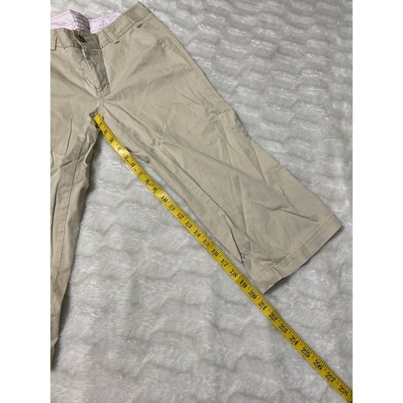 Dockers Women’s Sz 8 Polyester Capri Crop Pants Tan Beige Run For The Cure - Picture 8 of 11